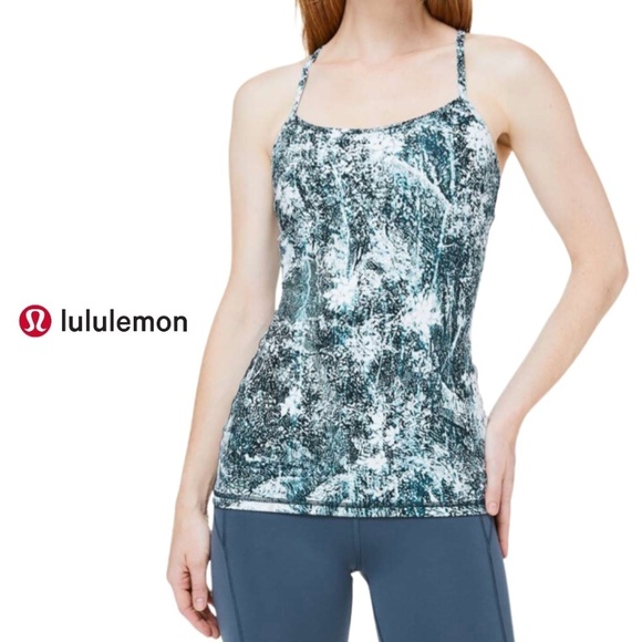 Lululemon Power Y Tank *Luon Wildwood Multi - Size 4 - Picture 1 of 11